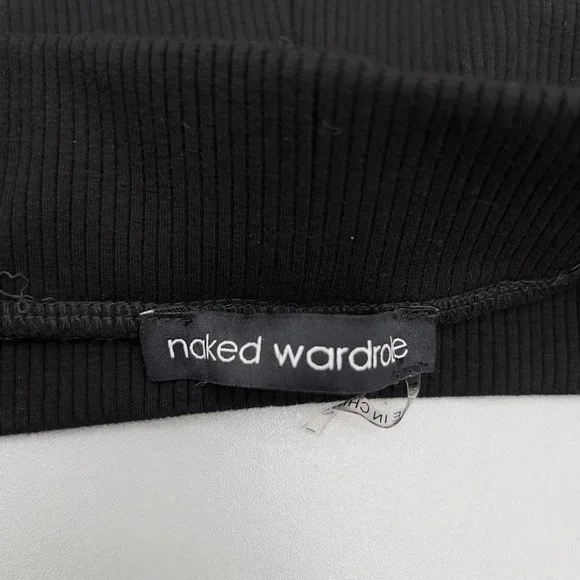 Naked Wardrobe Black Snatched Ribbed Shorts Size S NW-P0081 - Picture 5 of 9